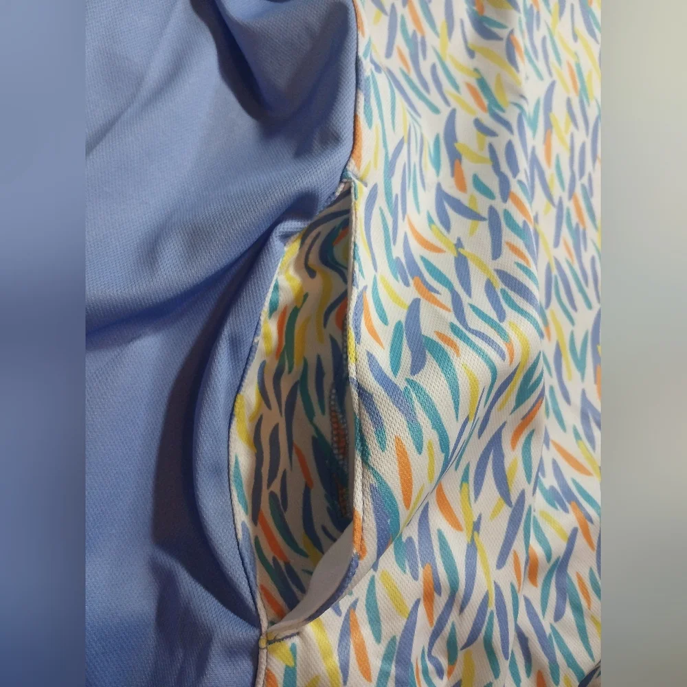 Bermunda Sands Dress Athleisure Golf Sz. M Sleeveless 1/4 Zip Amity Periwinkle - Picture 8 of 9